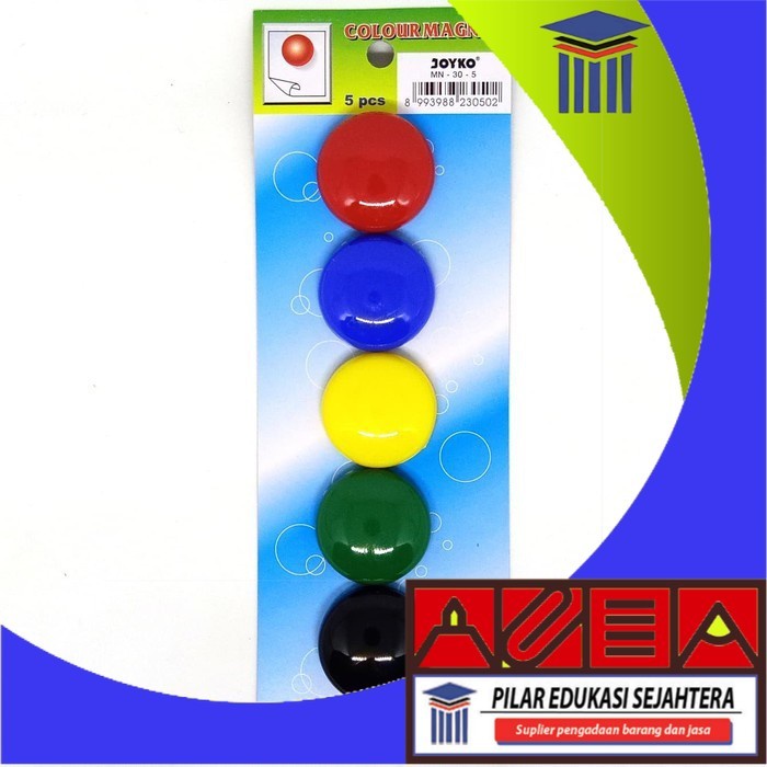 

MAGNET WARNA PAPAN TULIS WHITEBOARD (ISI 5 WARNA) MURAH