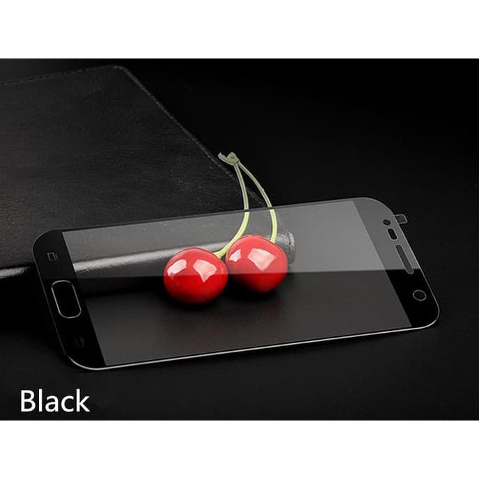 NEW TEMPERED GLASS WARNA 3D CURVED FULL SAMSUNG S7 FLAT (ANTI GORES KACA) - HITAM MILENIA