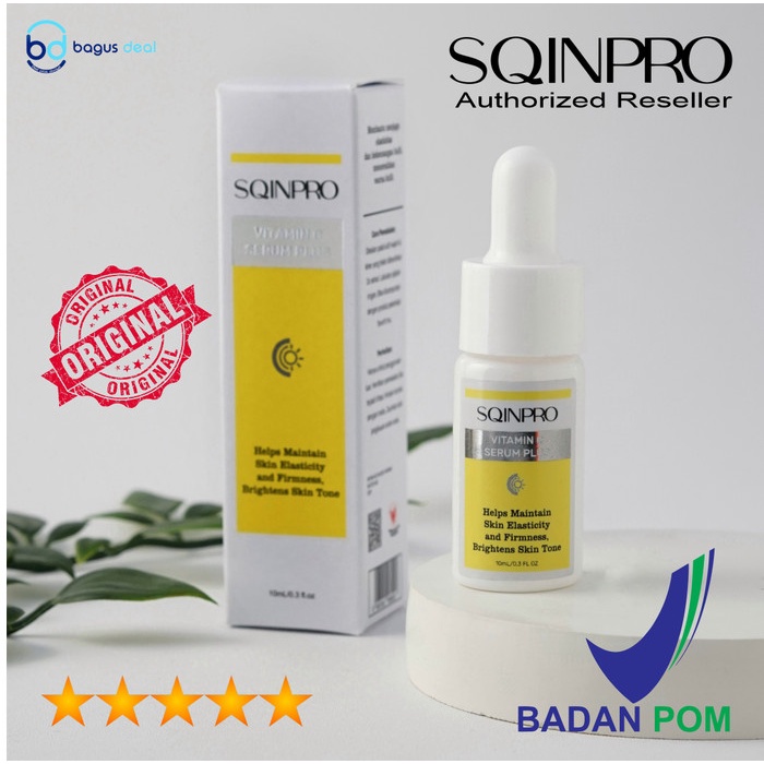 SQINPRO Serum Vitamin C Plus 10ml | BPOM | Kulit Kusam - 10ml