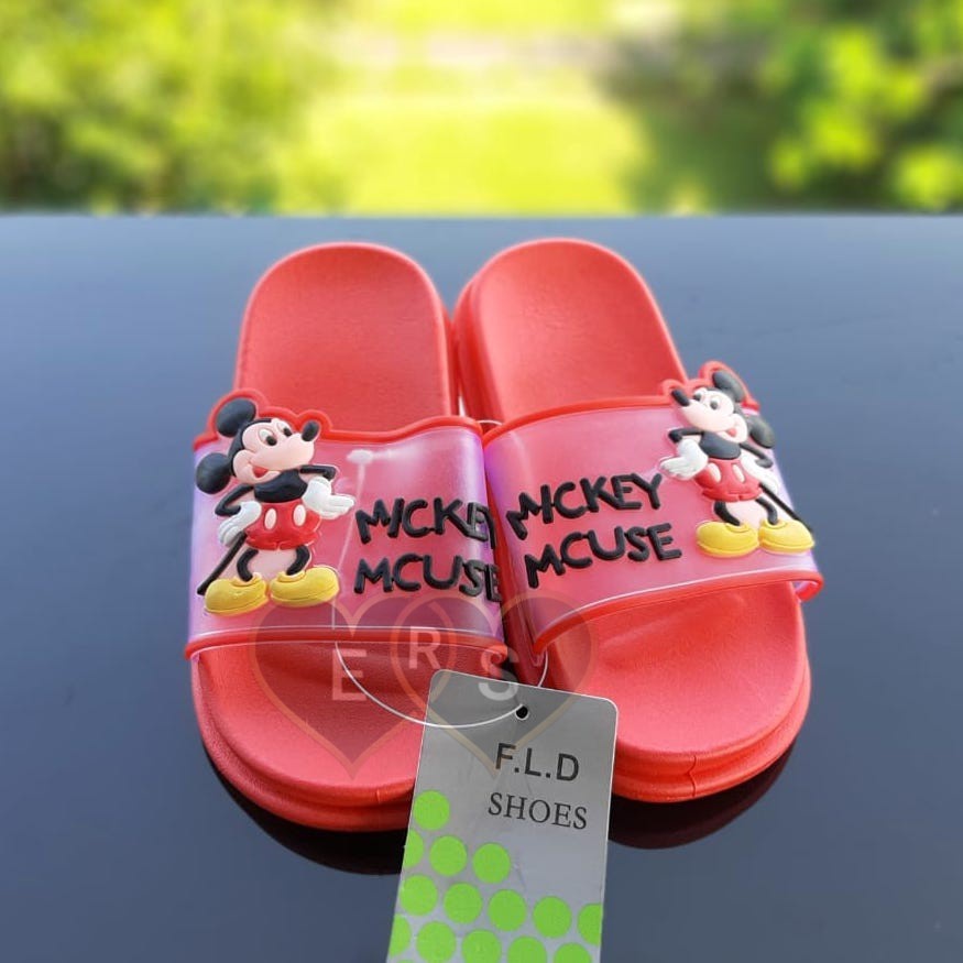 TOKOERS Sandal Anak Perempuan / Sandal Selop Anak Import Umur 4 5 6 tahun - Sandal Jelly Mickey Mouse - XNY8839-2