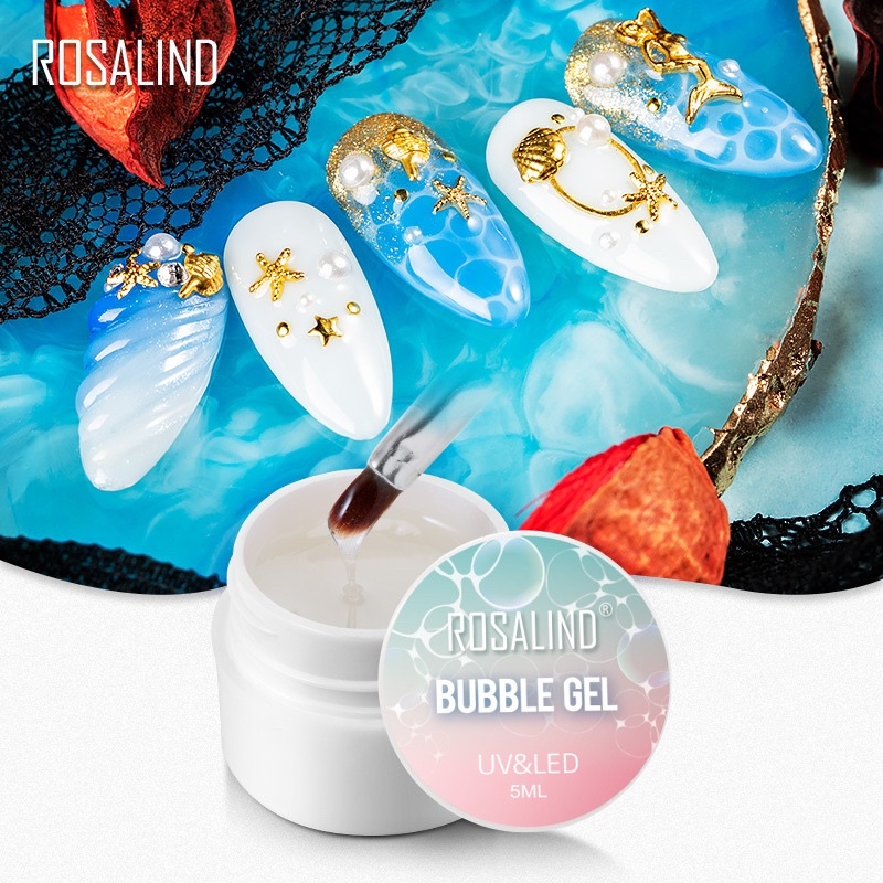 ROSALIND BUBBLE GEL BENTUK BUBBLE DESIGN SUMMER NAIL BEACH NAIL SUMMER BUBEL EFEK NAIL ART