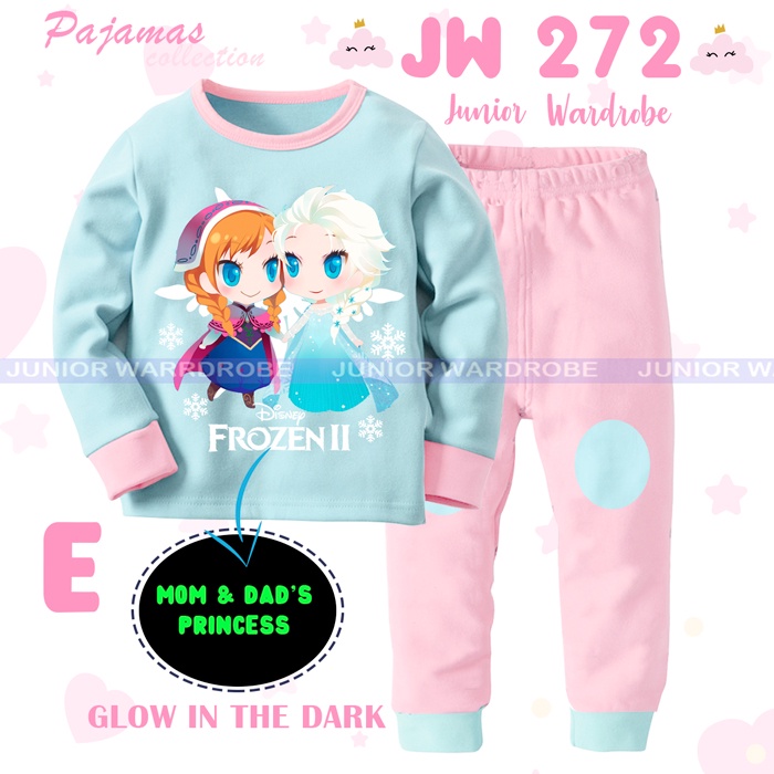 Baju tidur anak perempuan import JW 272 E - H