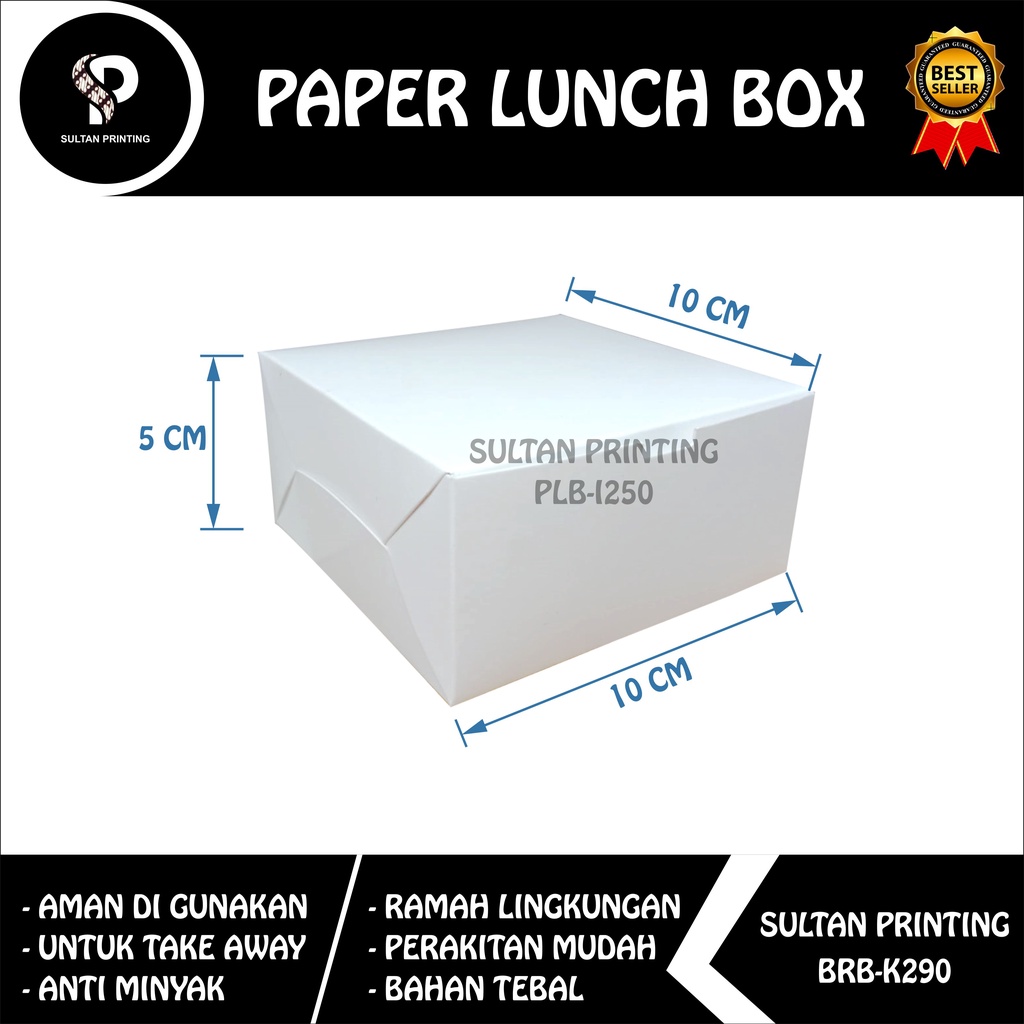 Paper Lunch Box Ivory (PUTIH) / Box Dimsum / Wadah Dimsum / Dus Takoyaki / Box Takoyaki / Kemasan Roti