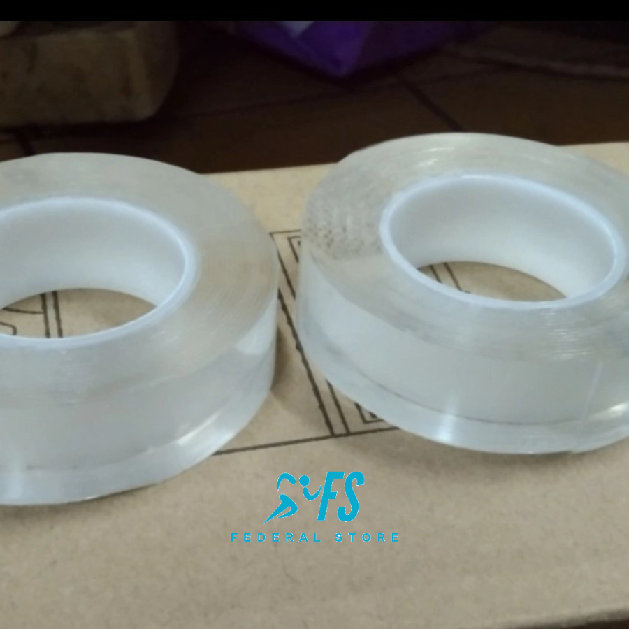 

Nano Magic Double Tape Transparan Solatip Dobel Tip Perekat 1 Meter