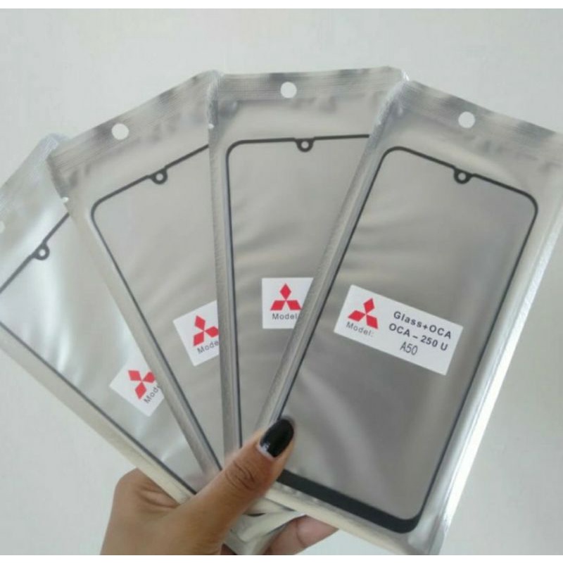 Touchscreen Tc Ts Kaca Depan Glass Oca Kaca  LCD SAMSUNG A50 ORIGINAL