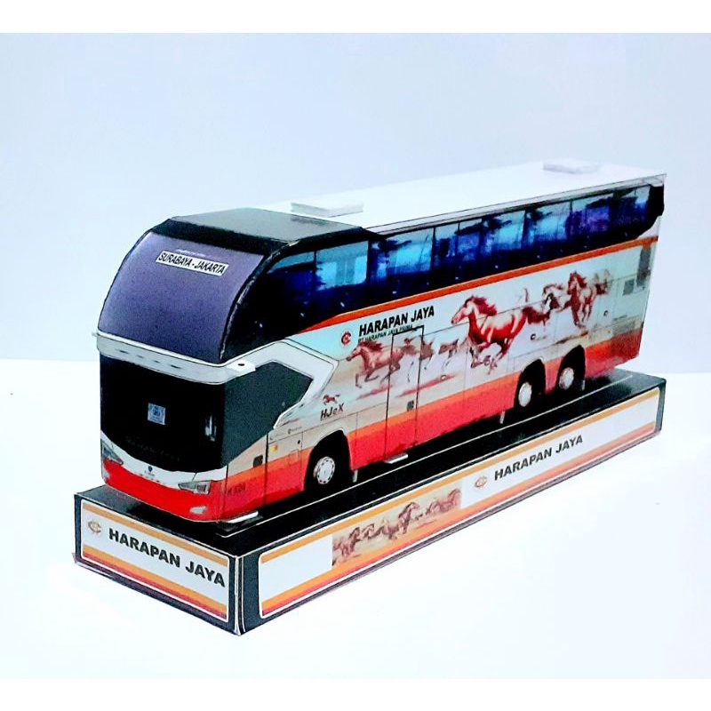 Miniatur Papercraft Bus Harapan Jaya UHD Avante D1