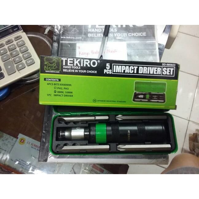 IMPACT DRIVER SET TEKIRO 1/2" / OBENG KETOK TEKIRO 5 PCS