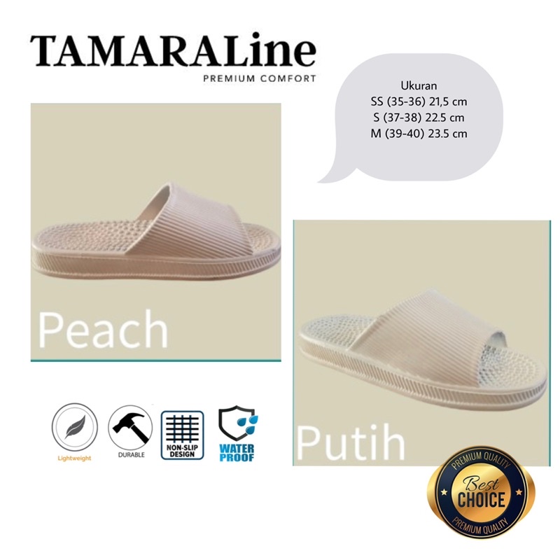 Sandal Karet Selop Wanita Unisex Rematik Premium Murah Promo TamaraLine 222 W