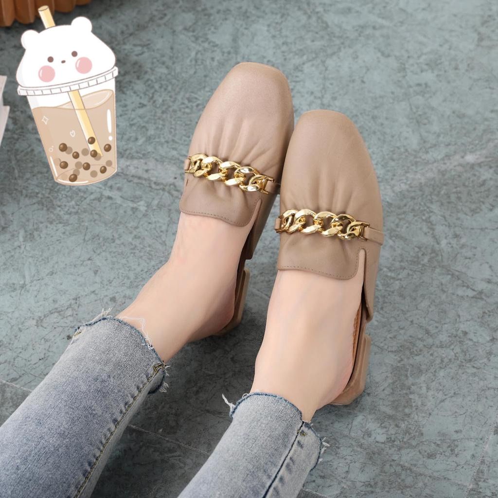 Sepatu Selop Wanita Flat Jelly Import Davita Part 2 - Sandal Slop Wanita SP08 Flat Shoes Ala Korea Import Real Pict