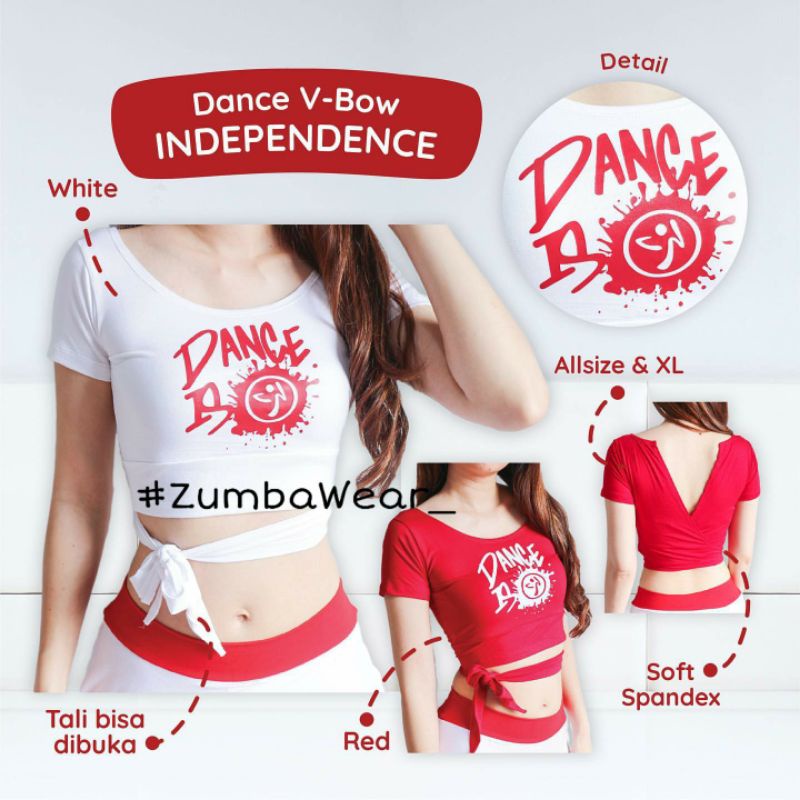 DANCE V BOW INDEPENDENCE / BAJU CROP SENAM / CROP SENAM