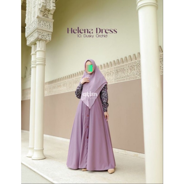 Helena Dress By Attin ( Gamis Dan Khimar Di Jual Terpisah )