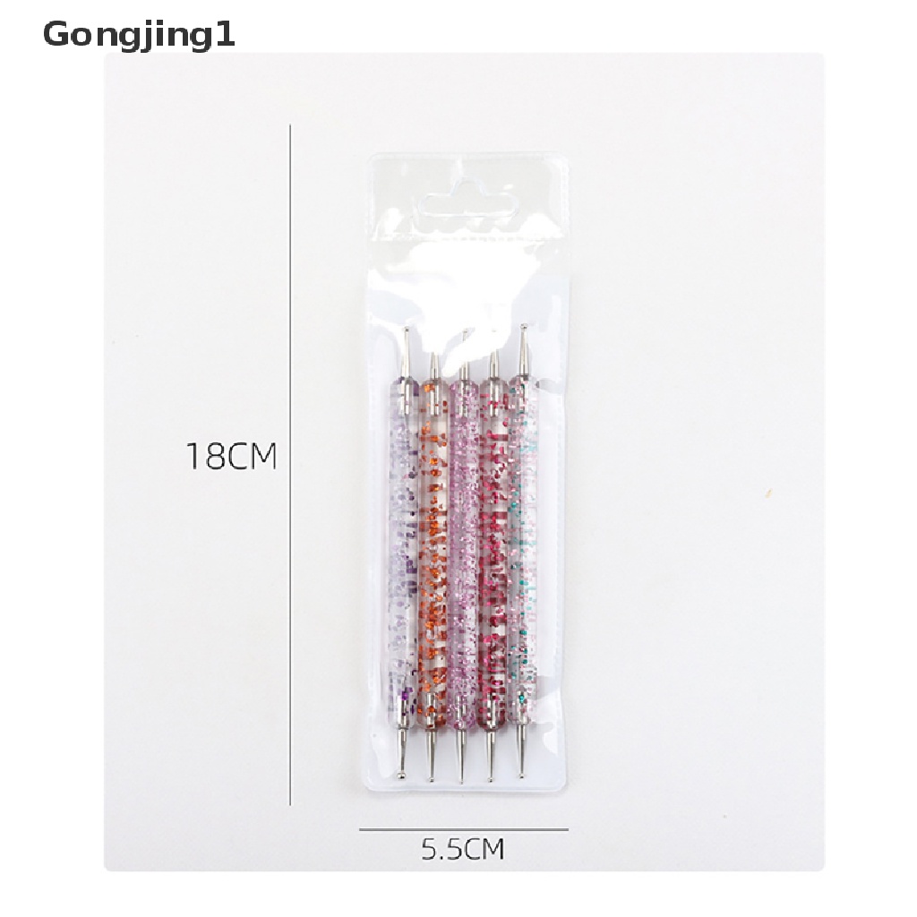 Gongjing1 1 Set Brush Pen Dotting Gambar Desain Nail Art Uv Gel