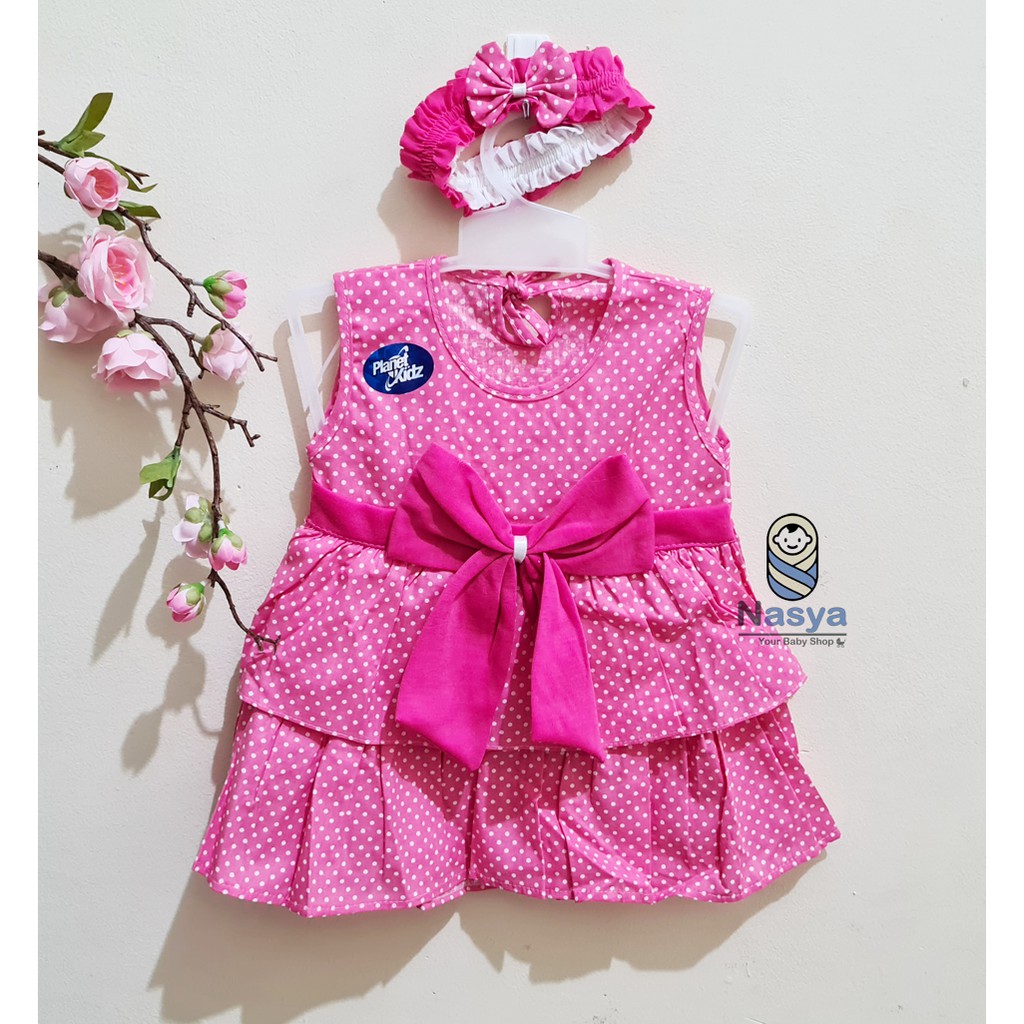 [P-046] Dress Bayi (0-6 bulan) / Setelan Bayi Perempuan Motif Kitty