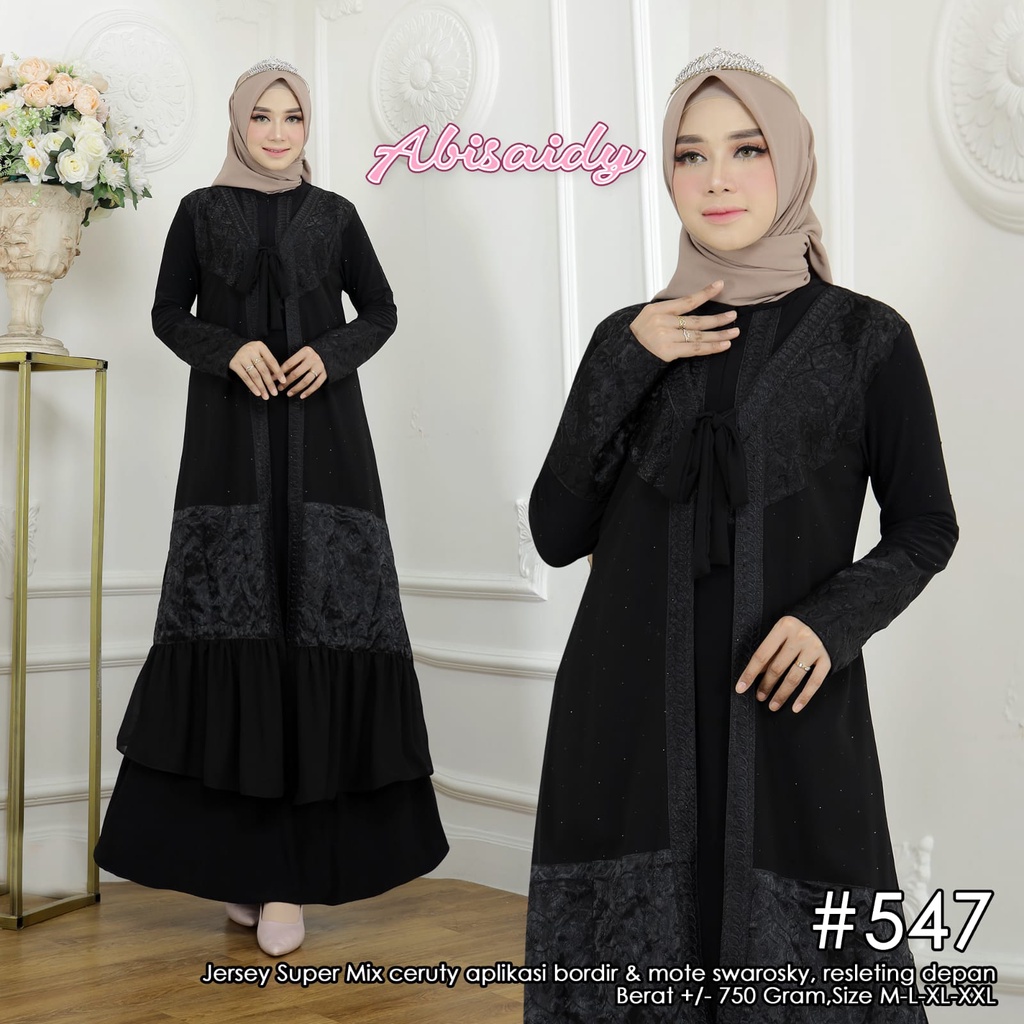 Baju Wanita Lebaran 2022 Gamis Remaja Mix Ceruty Premium Katun Bordir Brokat Size M L XL XXL