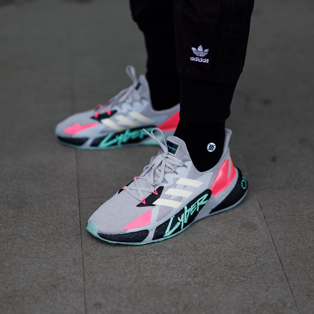 ADIDAS X9000L4 BOOST X CYBER PUNK GREY TWO SIGNAL PINK Original