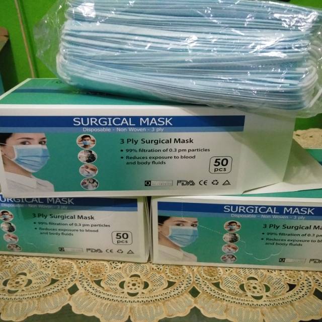 Masker sugical mask medis 3 PLY 1 box (50 pcs)
