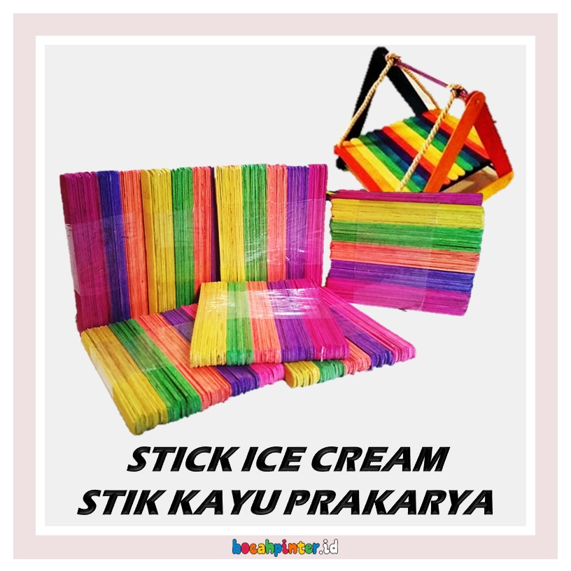 Stick Ice Cream Stik Kayu Es Krim | Prakarya Kerajinan Keterampilan | Stik Berhitung | Mainan Edukas