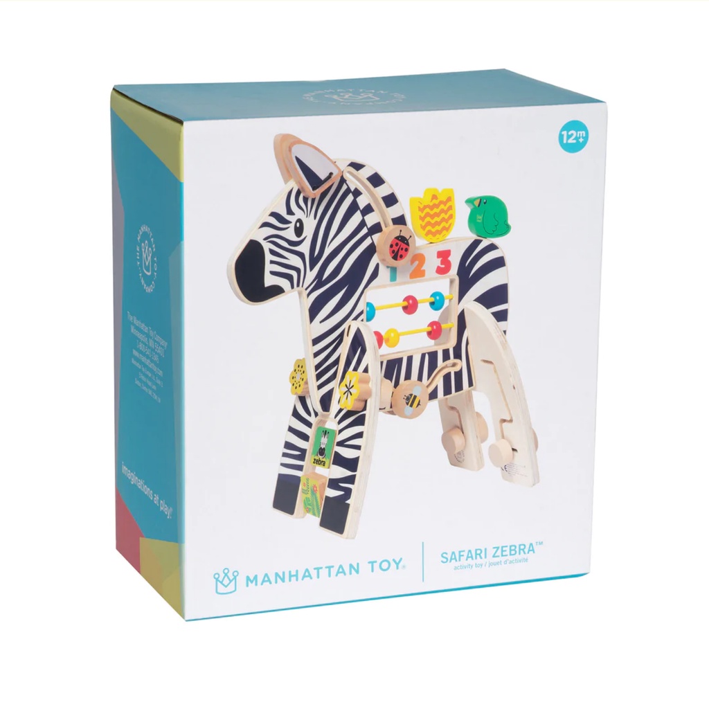 Manhattan Toy - Safari Zebra - Wooden Montessori Toys Kids Baby Anak Bayi Balita Mainan Edukasi Kayu Binatang Zoo