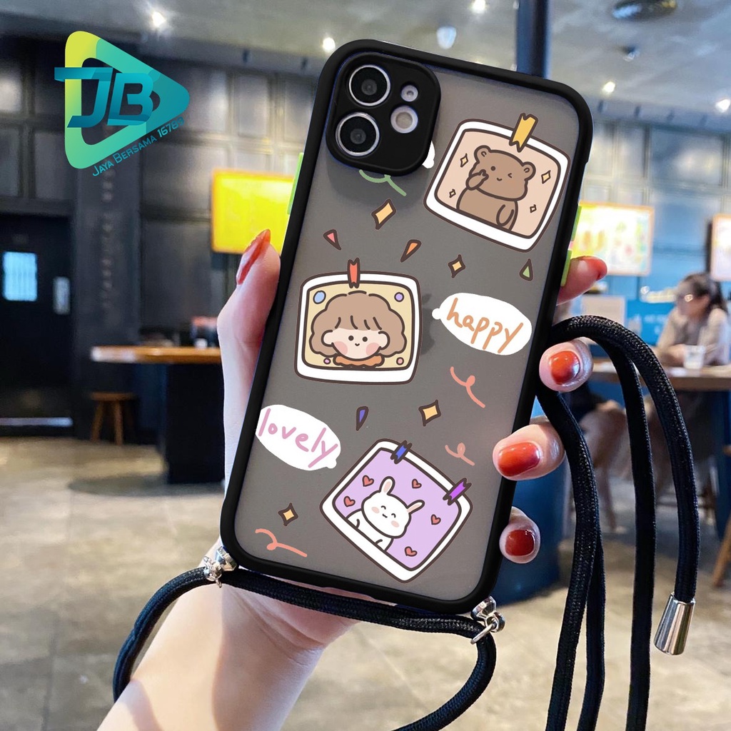 SOFTCASE SLINGCASE DOVE BEAR OPPO VIVO SAMSUNG XIAOMI REALME IPHONE ALL TYPE JB5073