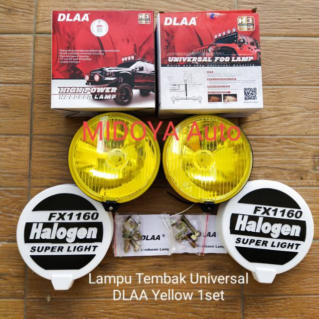 Lampu Tembak DLAA Universal Yellow / Kuning 1set