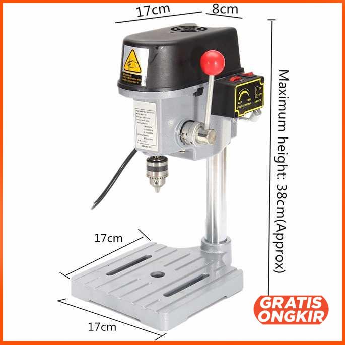 Mesin Bor Duduk Mini Drill Press 0.6-6.5mm 340W 16000RPM ZQ4116