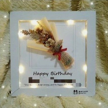 Scrap Frame 2D Flower Frame Gift Pigura Kado + LED
