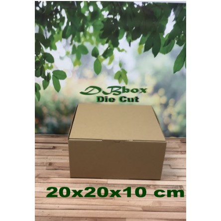 

Terbaik ( 10 Pcs ) Kardus Uk. 20x20x10 cm....Die Cut kotak Kue tart -aksesoris-dll model box pizza