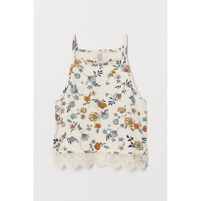 h&m divided floral crop tol