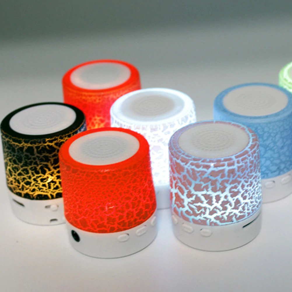 COD Retak USB Mini Wireless LED Lampu Pemutar Musik Portabel Kecil MP3 Bluetooth Speaker Perubahan
