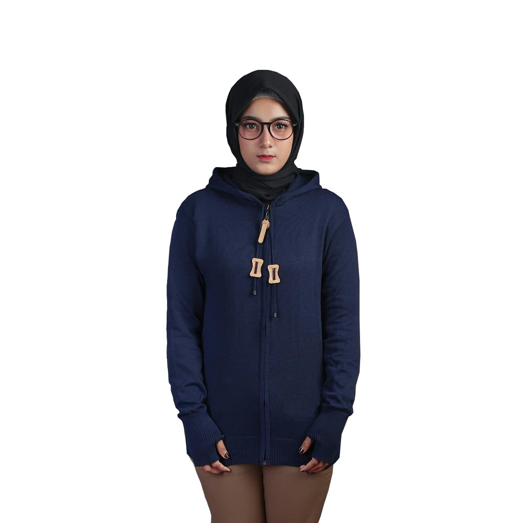 Sweater / Jaket wanita Rajut Ariel POLOS PREMIUM hijab dan casual UNISEX by Galleraj