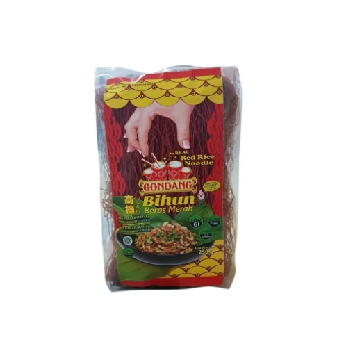 

Gondang Bihun Beras Merah 250gr/Red Rice Noodle/Gulten Free/Import