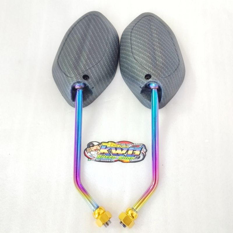 Spion rainbow spion tiang rainbow carbon gelap beat vario