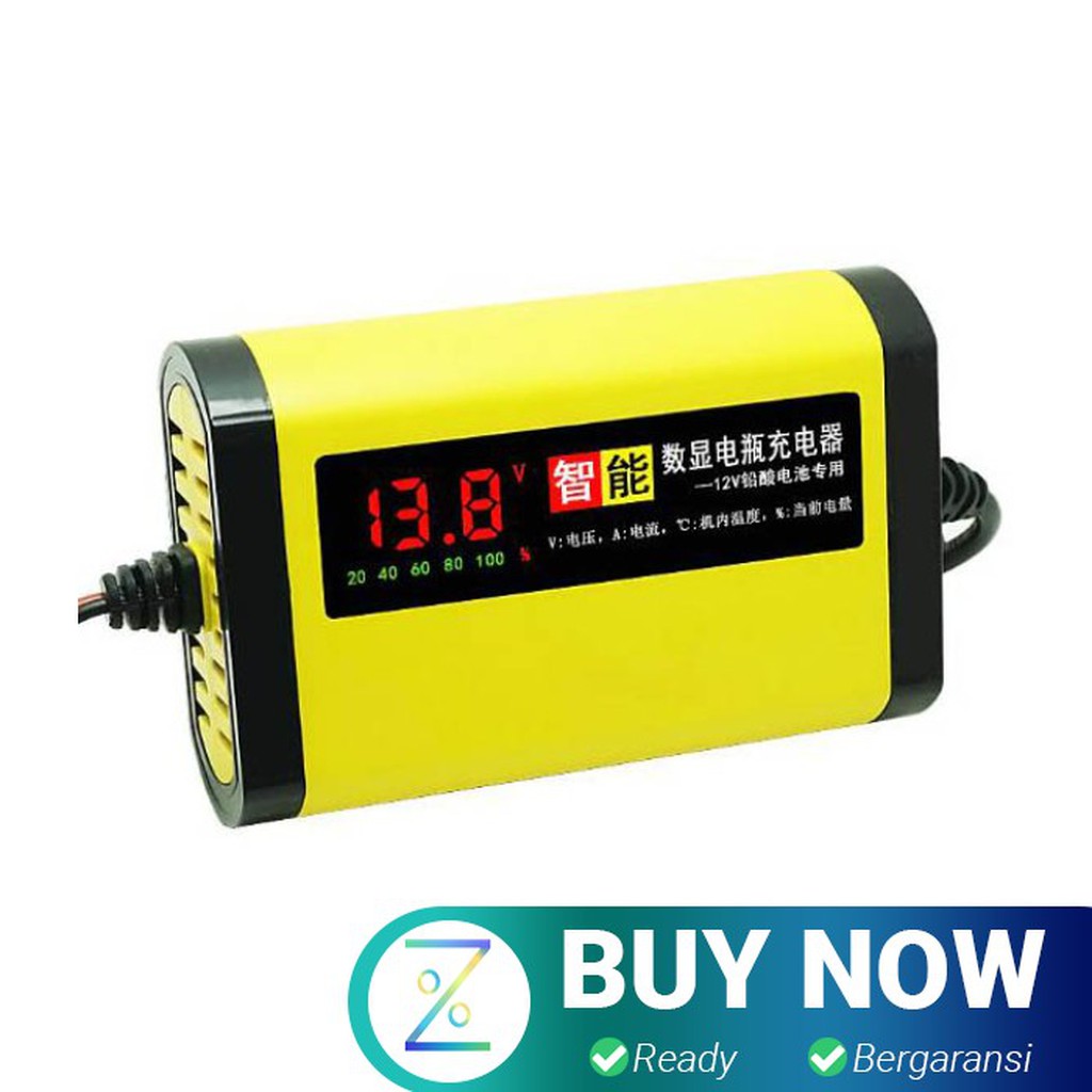 Charger Baterai Aki Mobil Motor LCD Display 12V 2A - C1202-6 - Yellow