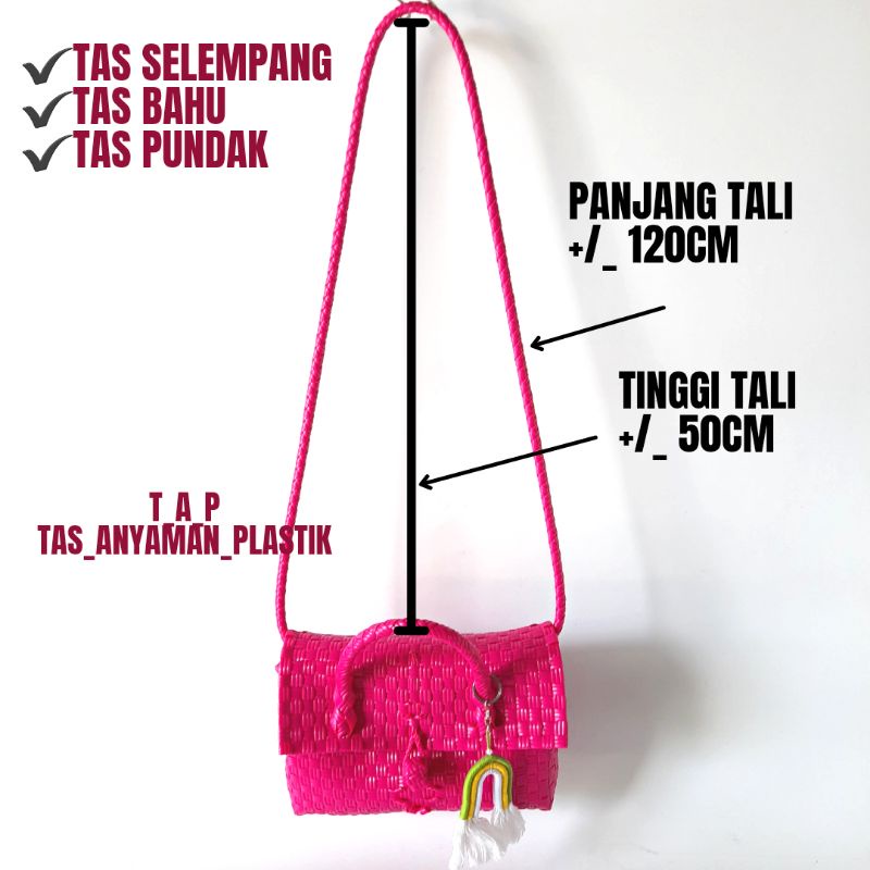 Tas Selempang Bucket Serut Bahan Anyaman Jali Premium Slingbag Fashion Wanita Polos Pastel READY