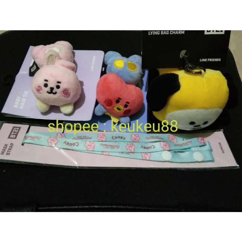 Hair Tie, Mask Strap, Keychain Plush Official BT21 x Line Friends