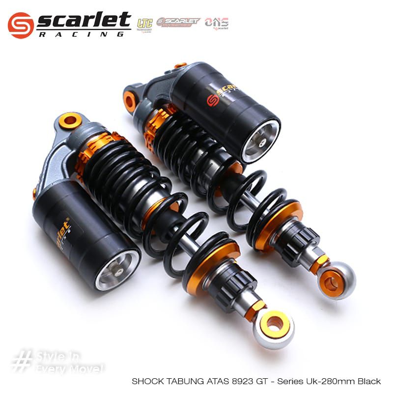 SHOCKBRAKER SCARLET TABUNG NITROGEN 280mm 320 mm 240 mmRX KING KAWASAKI W175 JUPITER Z SUPRA 125