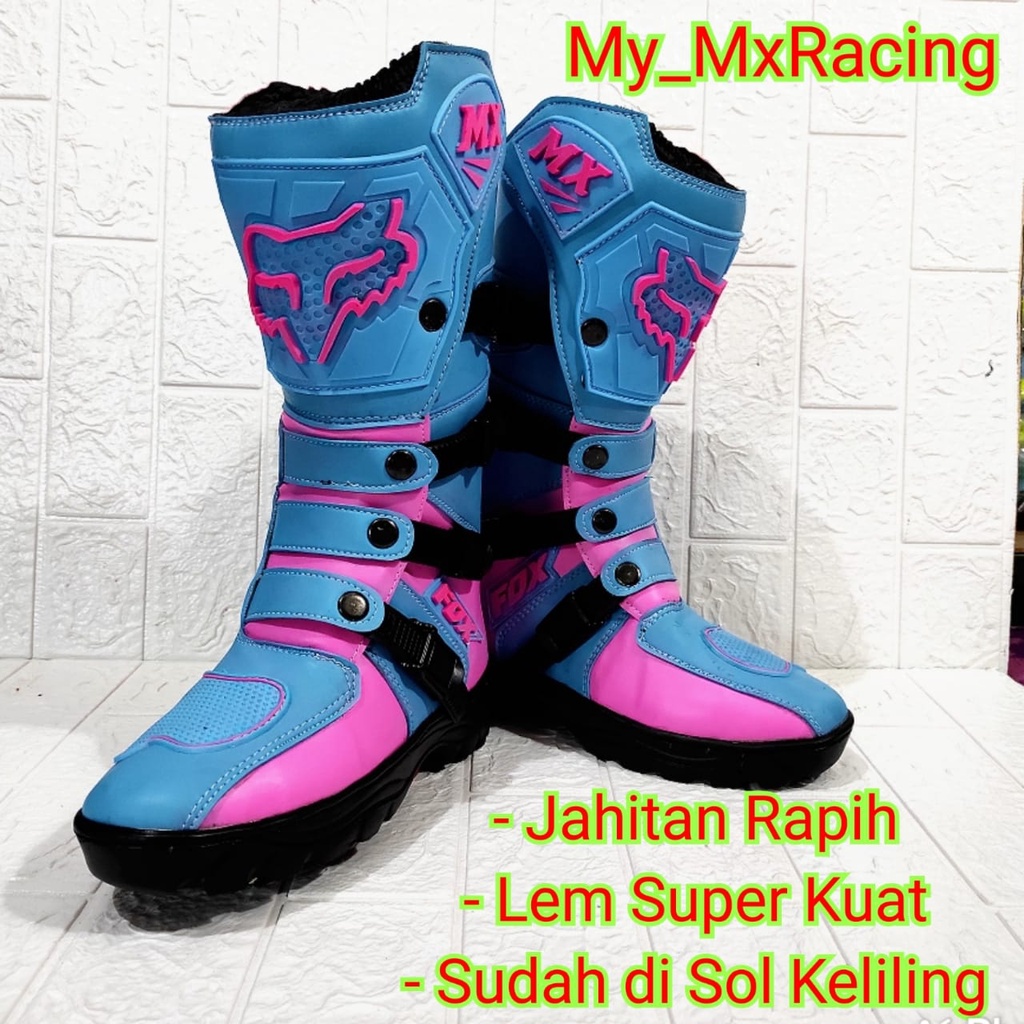 setelan offroad sepatu cross trail jersy jerseysett dan sarung tangan glove satu sett perlengkapan trail 023