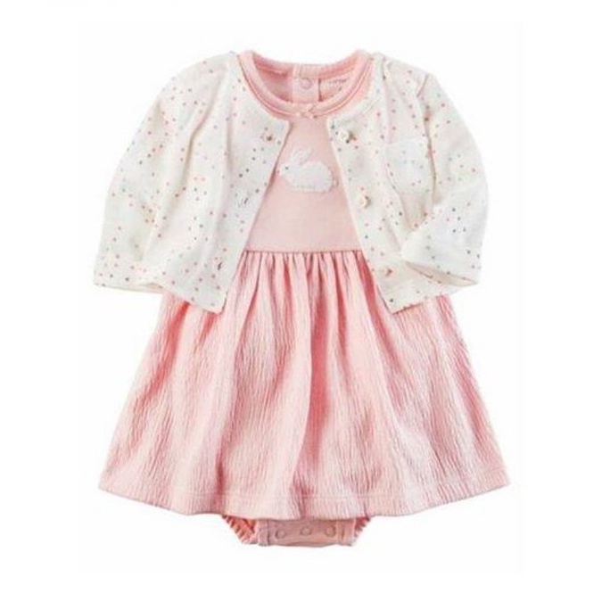 DRESS ROMPER CARDIGAN CARTER'S ANAK BAYI CEWEK C1037-7
