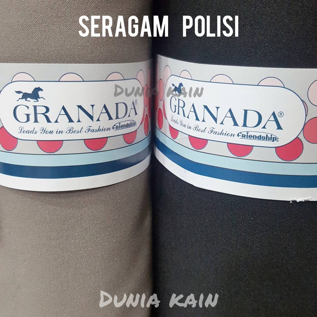Bahan Kain Polos Pakaian Seragam Polri Polisi merek Granada bahan Hightwist (Harga per 0.5 meter)