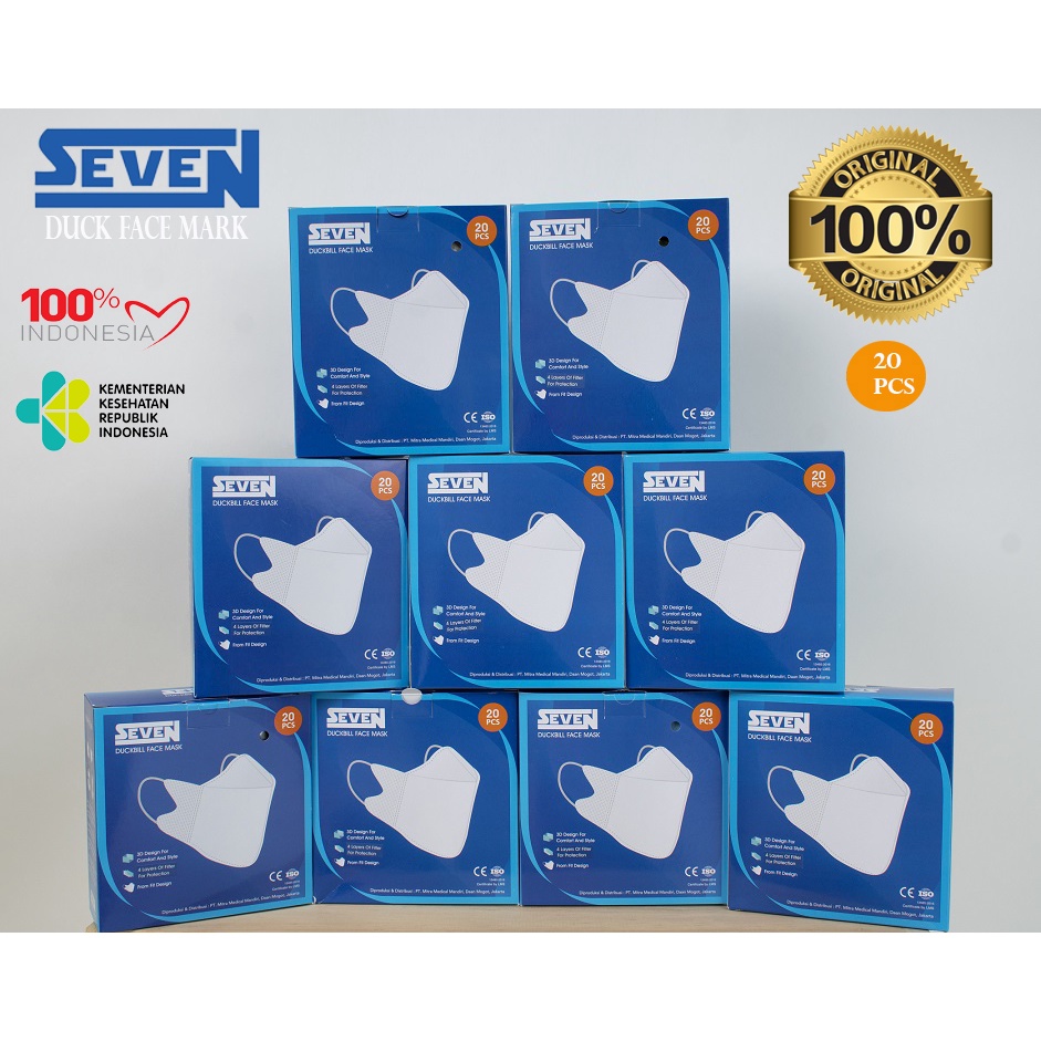 HIPNOP Masker Seven DuckBill Masker 3ply Medis 50 Pcs