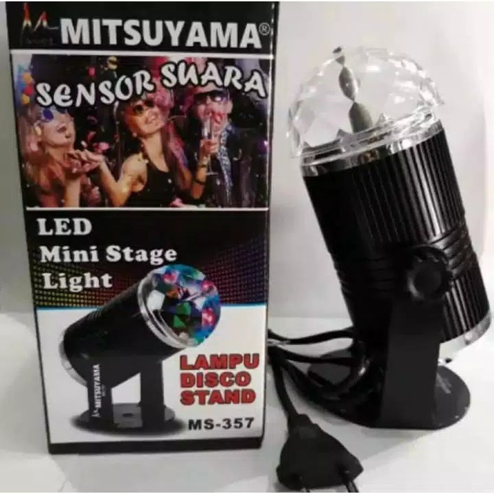 Lampu Disco Sensor Suara + Stand Mitsuyama MS-357