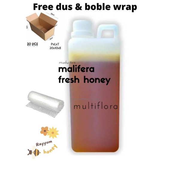 

Madu Multiflora Pure honey|Raw Honey1000gr grade A