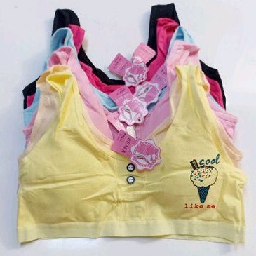 Miniset katun remaja anak perempuan dengan busa model sport br bh remaja dewasa sport katun halus