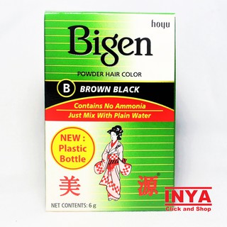  Pewarna  Rambut  BIGEN B BROWN  BLACK  6g POWDER Semir 