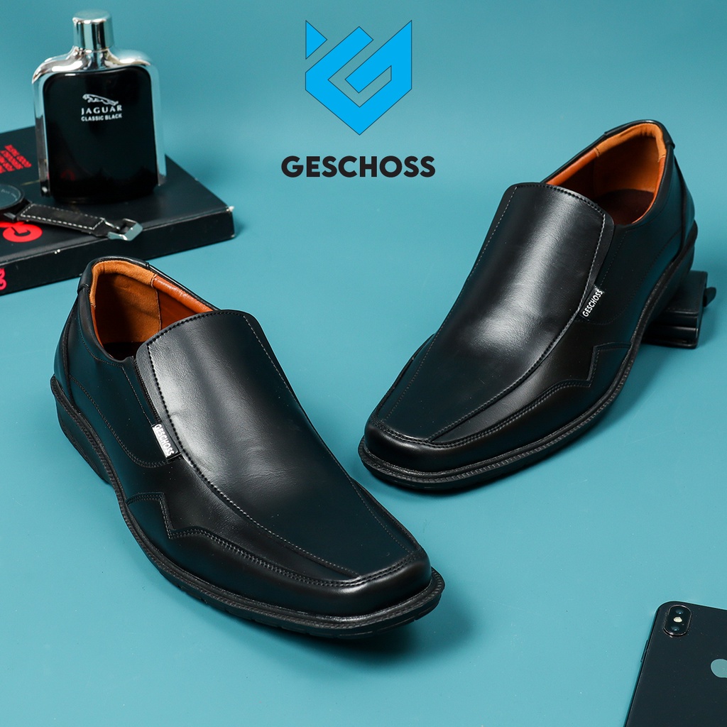 GESCHOSS Sepatu Pantofel Pria | Sepatu Kantor Formal | Sepatu Kantor Pria | Sepatu Kerja Formal | Sepatu Kantor Murah | Oxford