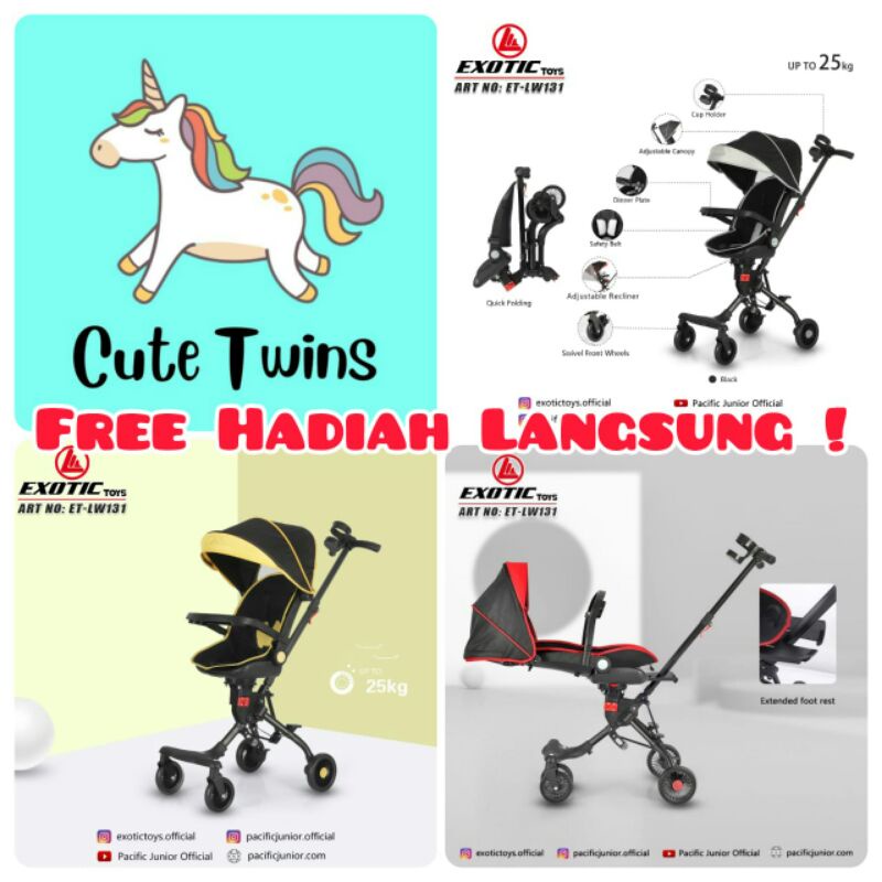 Magic Stroller Exotic ET LW 131 bisa tiduran