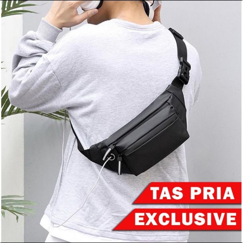 Importirbags wesbag pria/wanita Tas pinggang Tas Selempang Pria Import waterproof