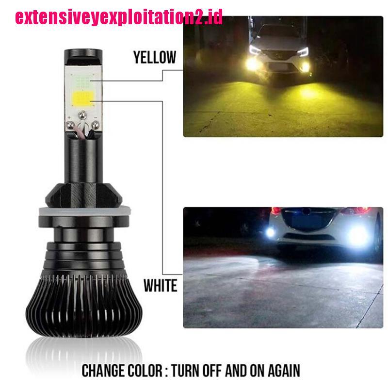 2pcs Lampu LED 80W H1 / H3 / H7 / H8 / H9 / H11 / 9005 / 880 Warna Putih Untuk Fog Lamp Mobil