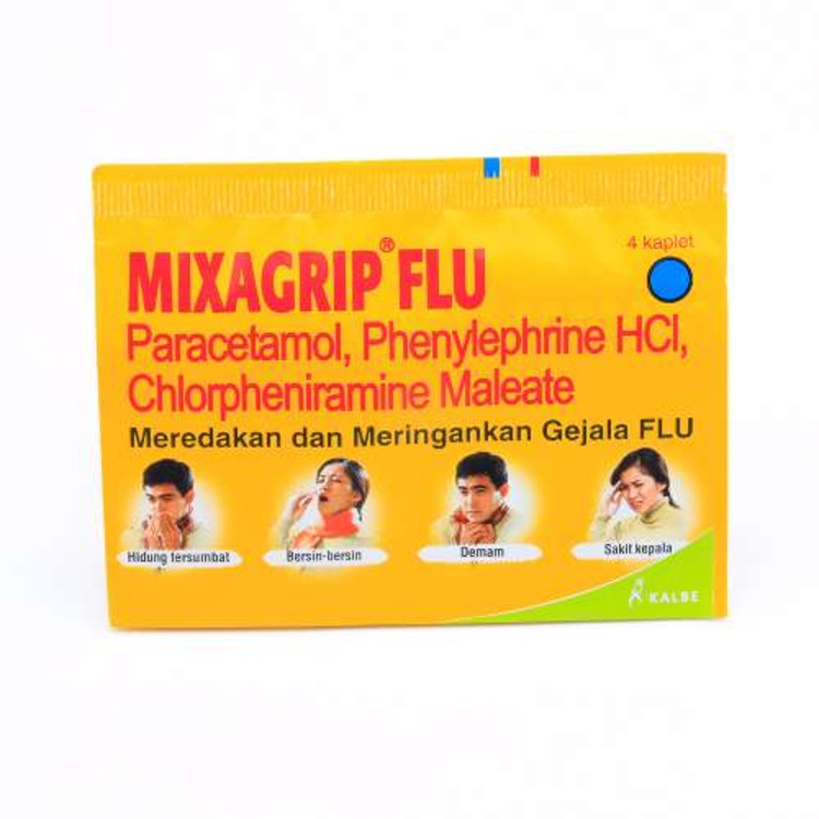 MIXAGRIP Flu Strip 4 Tablet - Obat Pilek