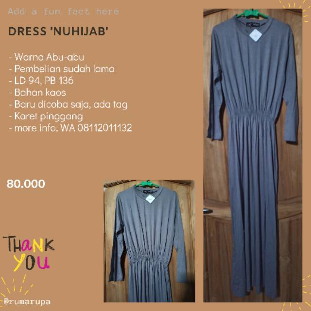 Maxi dress Nuhijab abu-abu
